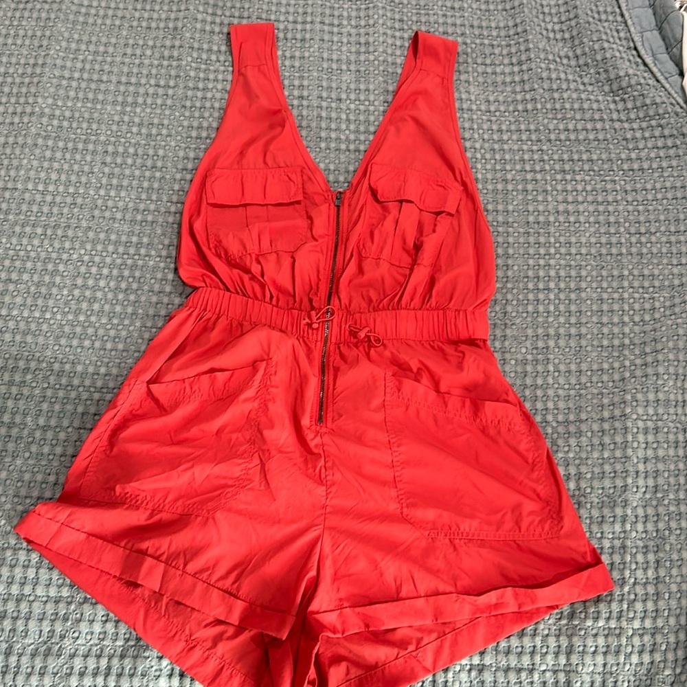 FP Movement by Free People Noiseless Back on Trek Shortsie-ORANGE